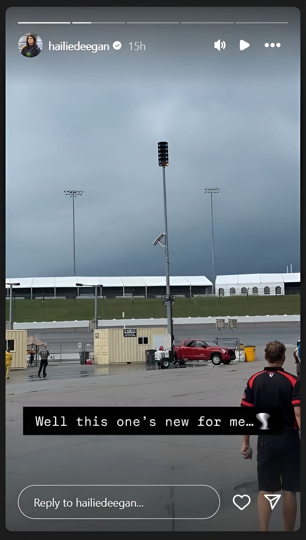 Hailie Deegan's Instagram story (@hailiedeegan)